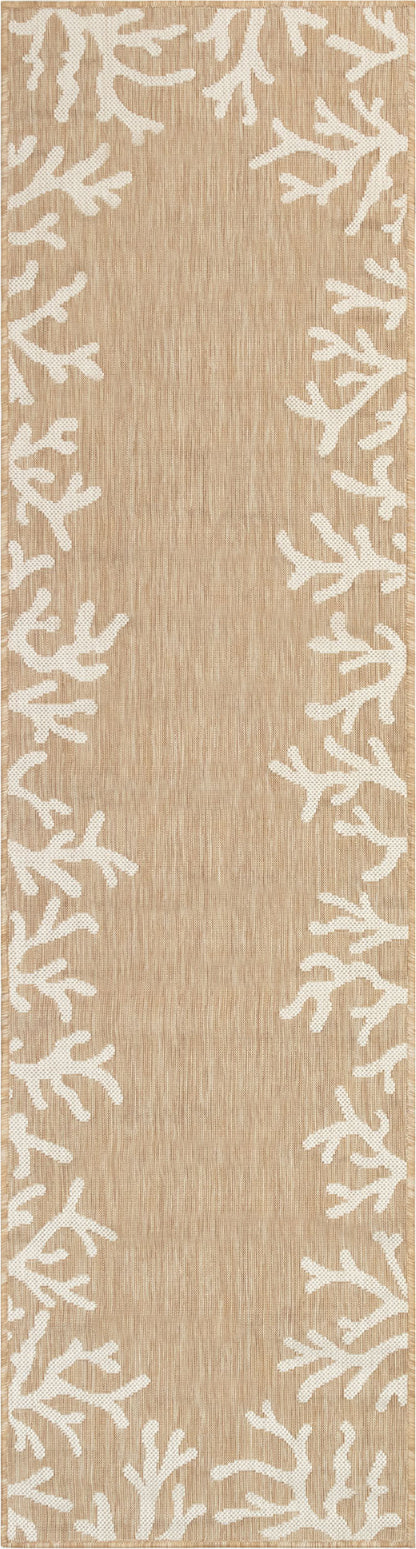 Trans Ocean Carmel 8448 12 Coral Border Beige Area Rug by Liora Manne Supply