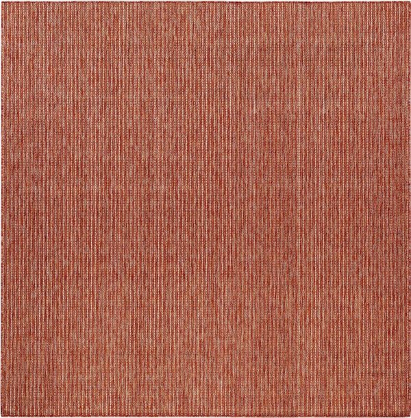 Trans Ocean Carmel 8422 24 Texture Stripe Red Area Rug by Liora Manne on Sale