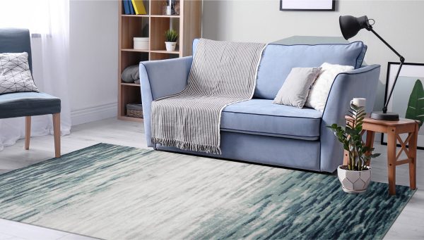 Trans Ocean Aurora 2853 03 Strata Blue Area Rug by Liora Manne For Cheap