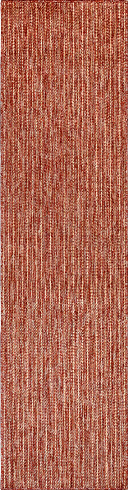 Trans Ocean Carmel 8422 24 Texture Stripe Red Area Rug by Liora Manne on Sale