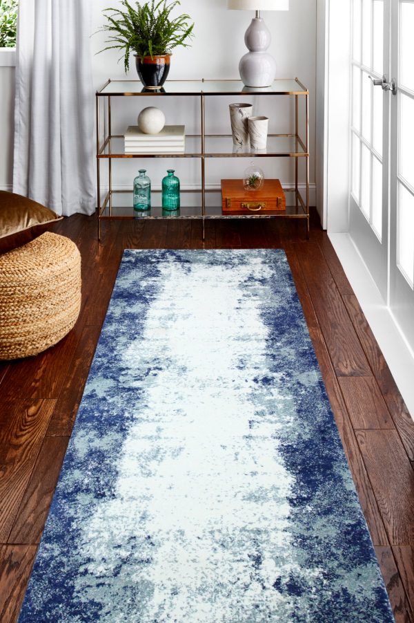 Bashian Barcelona B127-BH125 Ivory Blue Area Rug Fashion