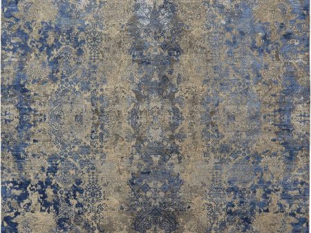 Ancient Boundaries Raphael RAP-05 Sapphire Pewter Area Rug For Cheap