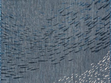 Trans Ocean Carmel 8449 33 School Of Fish Navy Area Rug by Liora Manne Sale