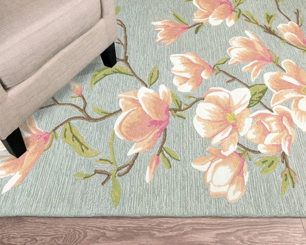 Trans Ocean Capri 1732 93 Magnolia Blue Area Rug by Liora Manne Discount