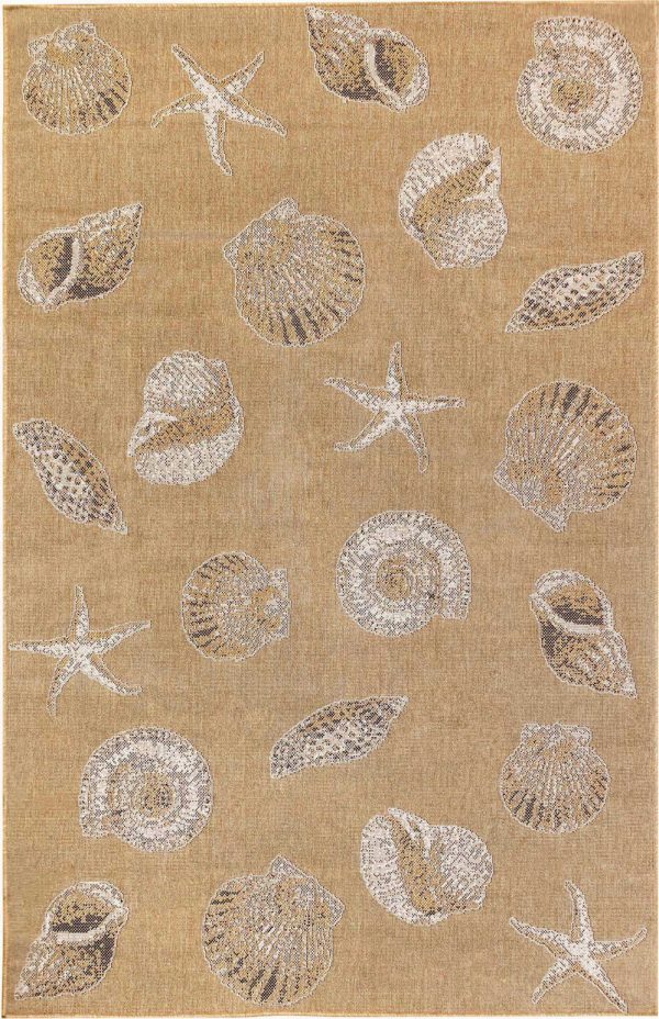 Trans Ocean Carmel 8414 12 Shells Natural Area Rug by Liora Manne For Cheap