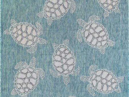 Trans Ocean Carmel 8413 04 Seaturtles Blue Area Rug by Liora Manne Online now