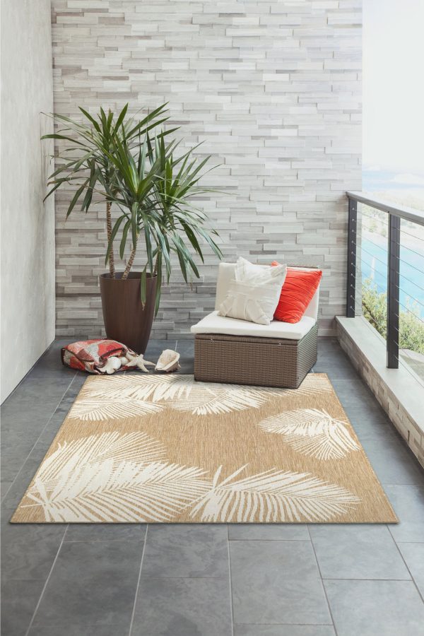 Trans Ocean Carmel 8439 12 Palm Beige Area Rug by Liora Manne on Sale