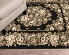 Trans Ocean Aurora 2859 48 Aubusson Black Area Rug by Liora Manne Online Sale