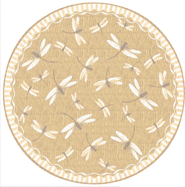 Trans Ocean Carmel 8440 22 Dragonfly Beige Area Rug by Liora Manne Online