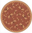 Trans Ocean Carmel 8440 24 Dragonfly Red Area Rug by Liora Manne Online Sale