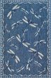 Trans Ocean Carmel 8440 33 Dragonfly Navy Area Rug by Liora Manne Sale