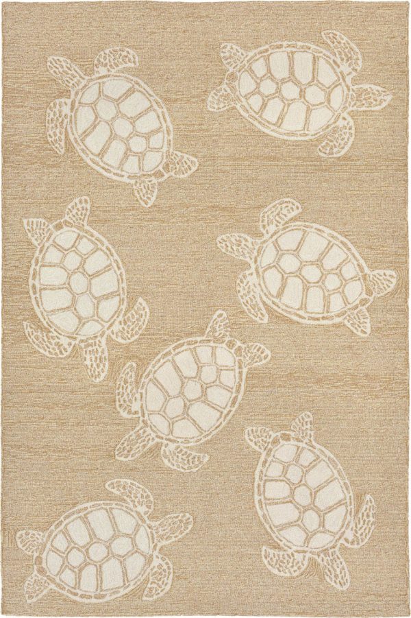 Trans Ocean Frontporch Turtle Ivory Cream by Liora Manne Hot on Sale