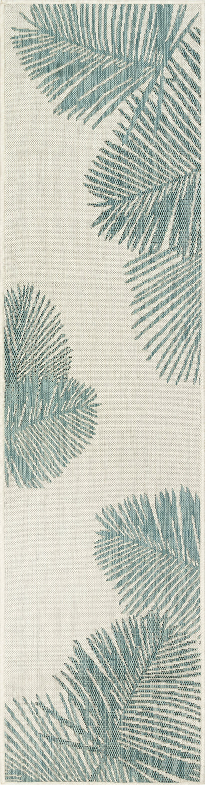 Trans Ocean Carmel 8439 04 Palm Blue Area Rug by Liora Manne Discount