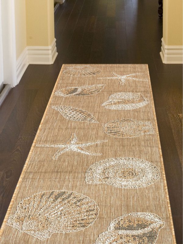 Trans Ocean Carmel 8414 12 Shells Natural Area Rug by Liora Manne For Cheap