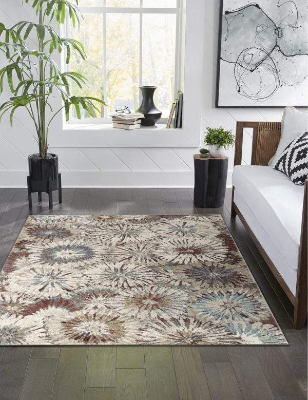 Trans Ocean Ashford 8135 44 Fall Flowers Multi Area Rug by Liora Manne Discount