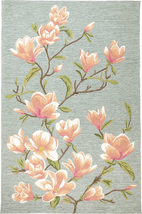 Trans Ocean Capri 1732 93 Magnolia Blue Area Rug by Liora Manne Discount