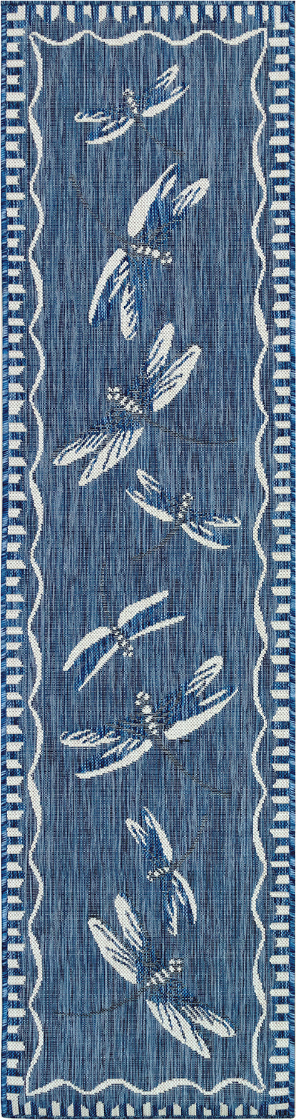 Trans Ocean Carmel 8440 33 Dragonfly Navy Area Rug by Liora Manne Sale