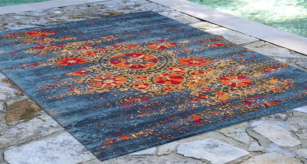 Trans Ocean Marina Suzanie Blue Area Rug by Liora Manne Supply