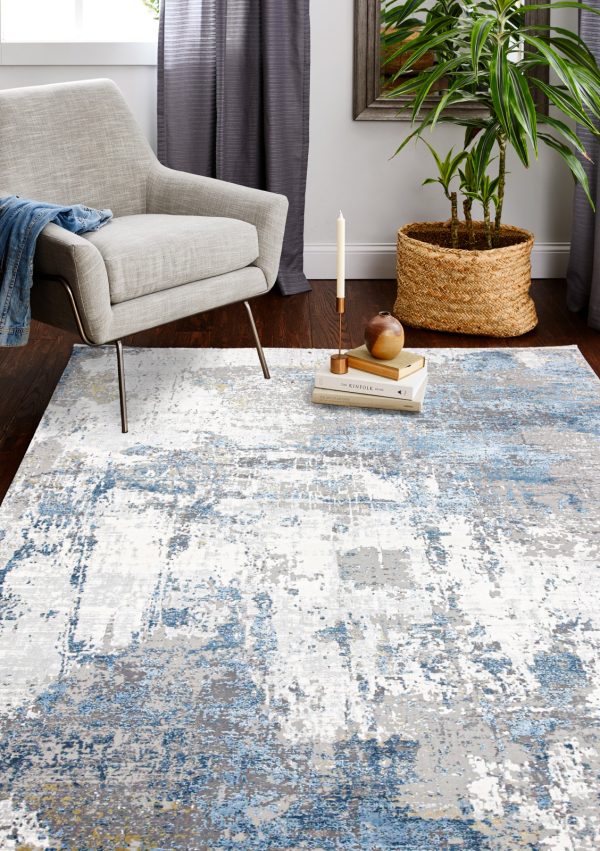 Bashian Allure A161-ALR114 Ivory Blue Area Rug For Cheap