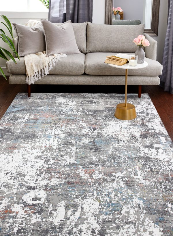 Bashian Allure A161-ALR120 Ivory Rust Area Rug For Sale