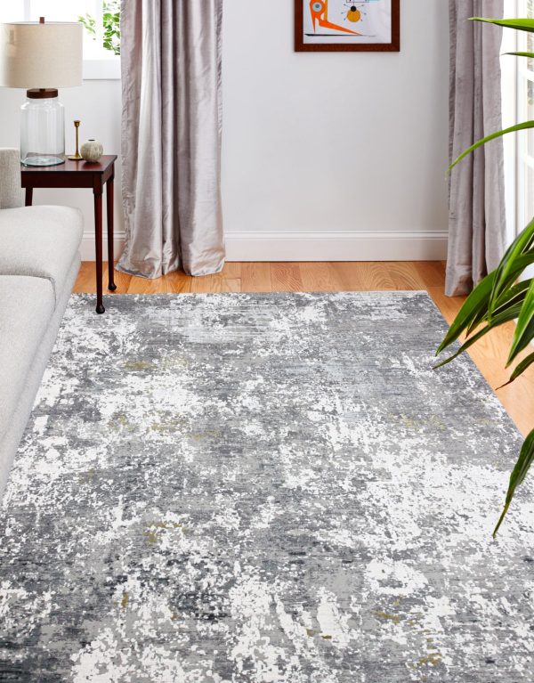 Bashian Allure A161-ALR115 Ivory Grey Area Rug Hot on Sale